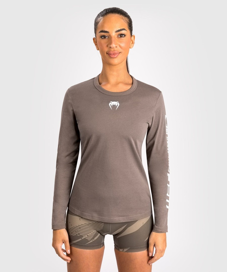 ufc adrenaline by venum fight week langermet bomulls-t-skjorte for kvinner – bronse