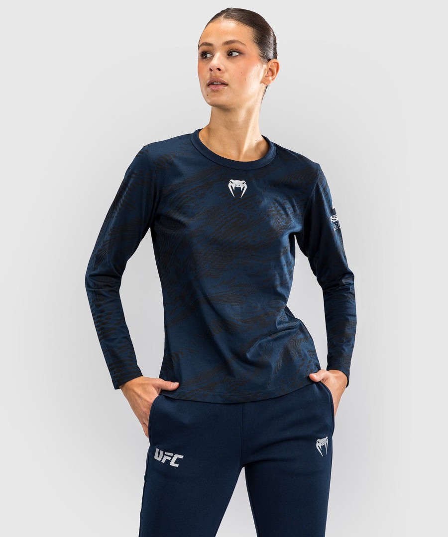 ufc fusion av venum fight week dame langermet bomulls-t-skjorte – oceanic blue