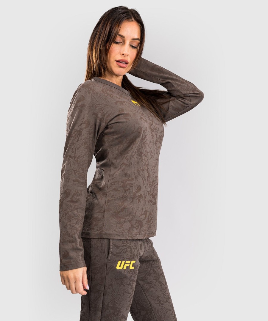 ufc fusion av venum fight week dame langermet bomulls-t-skjorte - jordbrun