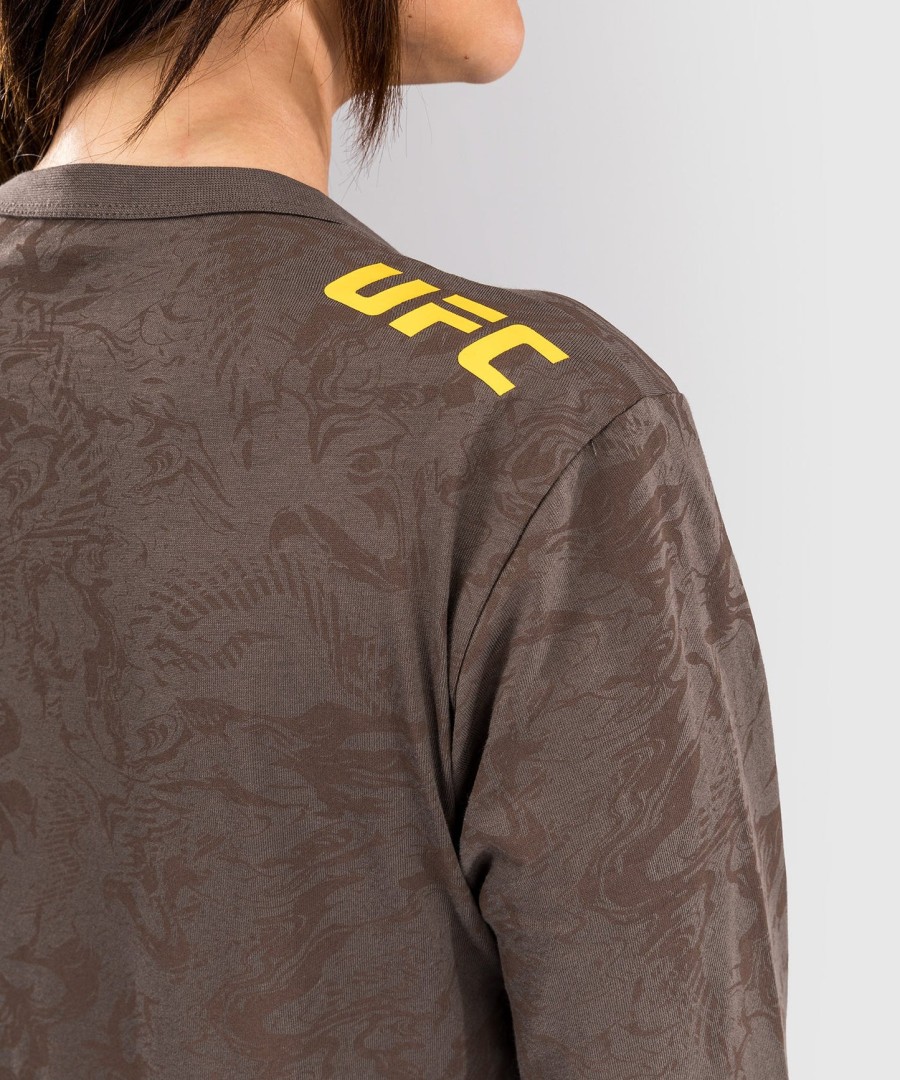 ufc fusion av venum fight week dame langermet bomulls-t-skjorte - jordbrun