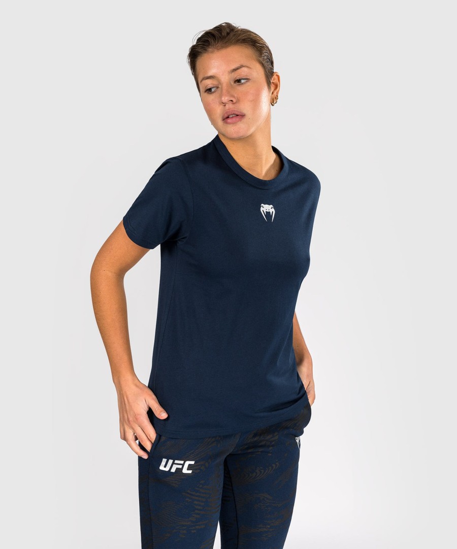 ufc fusion av venum fight week kortermet t-skjorte i bomull for kvinner – ensfarget oceanic blue