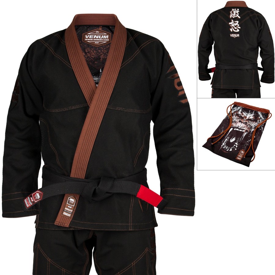 venum absolute gorilla bjj gi bag inkludert - svartbrun