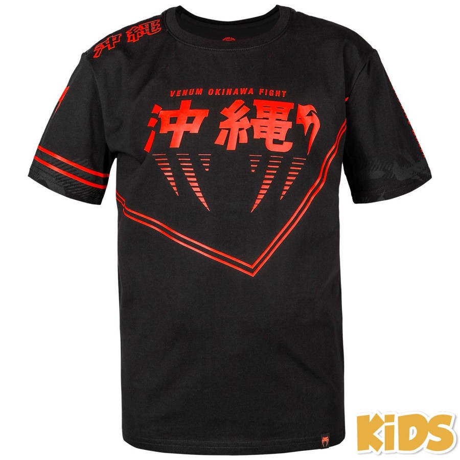 venum okinawa 2.0 barne t-skjorte - svartrød