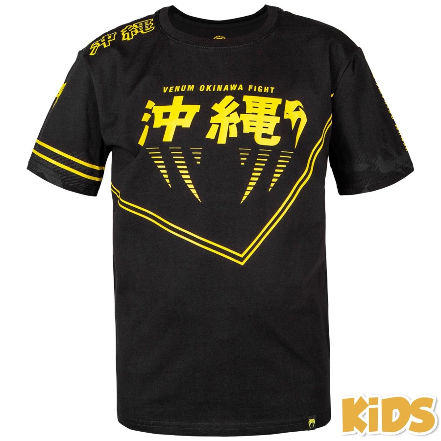 venum okinawa 2.0 barne-t-skjorte - svartgul - eksklusiv