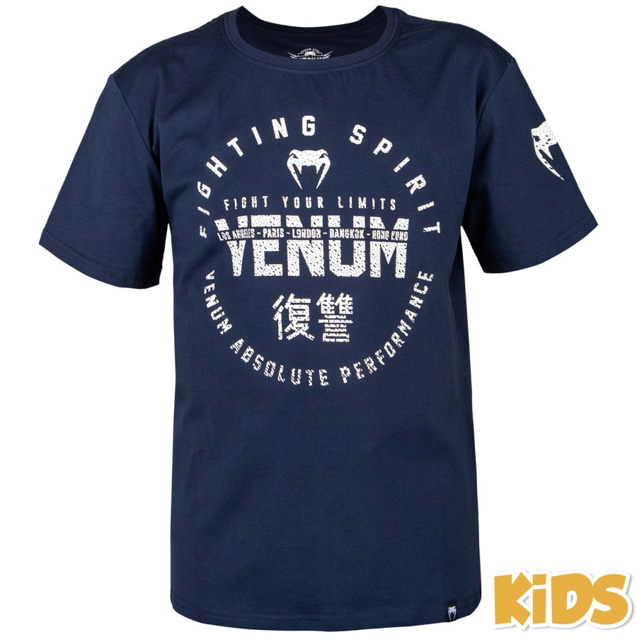 venum signature kids t-skjorte – marineblå