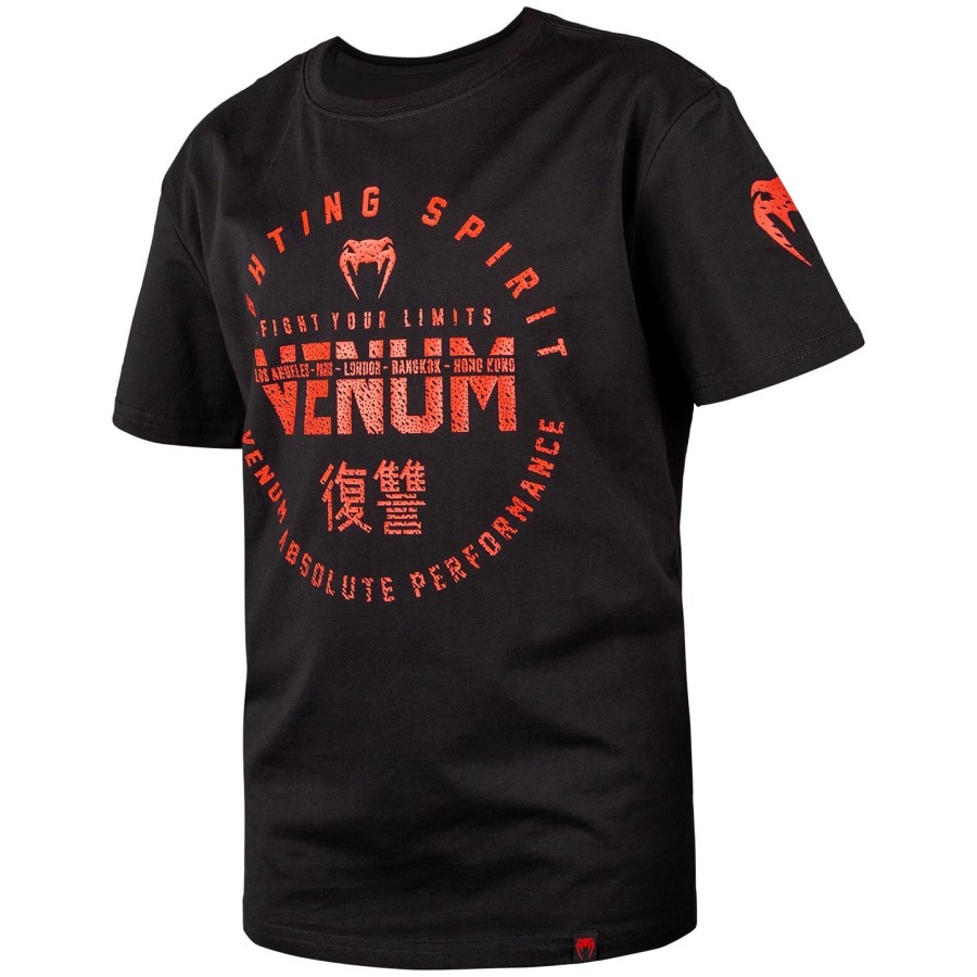 venum signature kids t-skjorte - svartrød