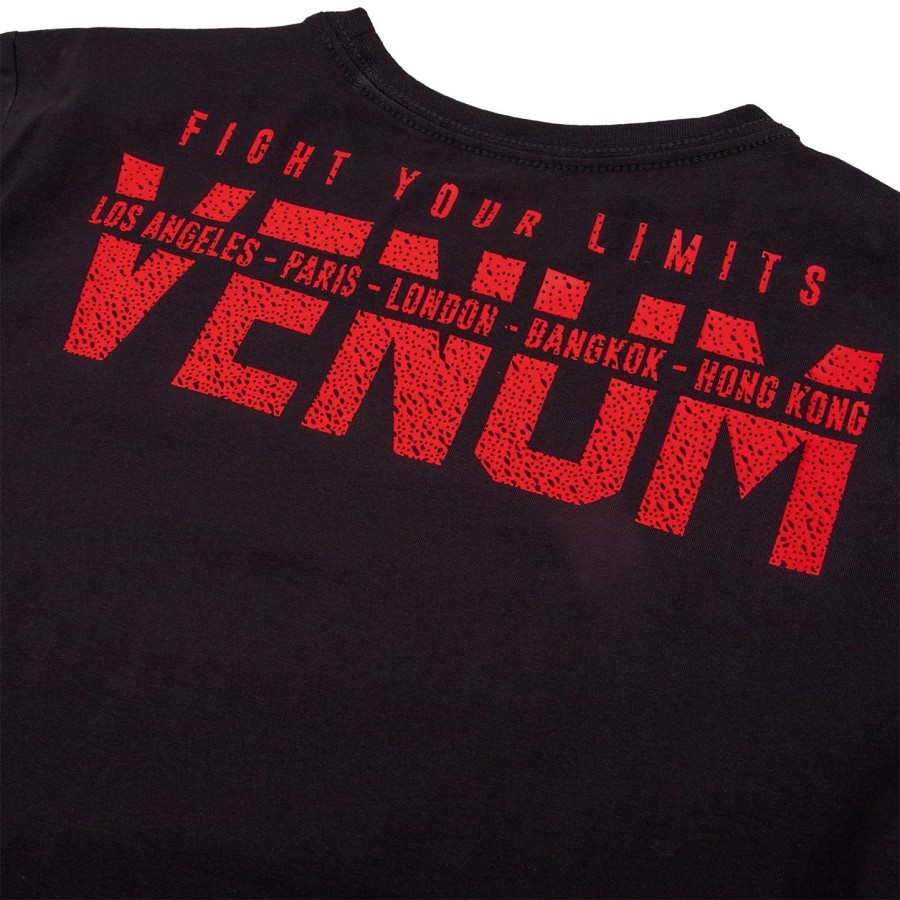 venum signature kids t-skjorte - svartrød
