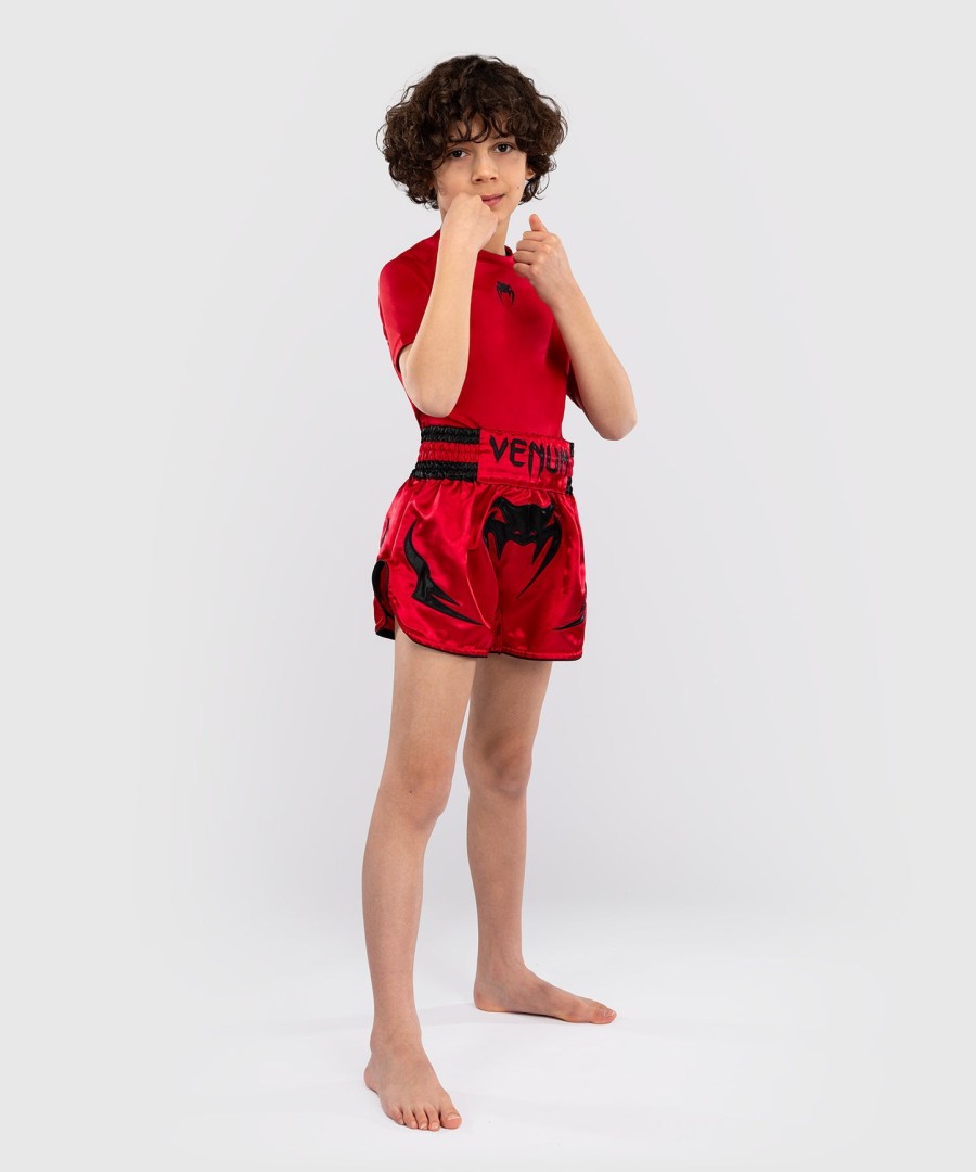 venum inferno thai shorts barn - kirsebærrød