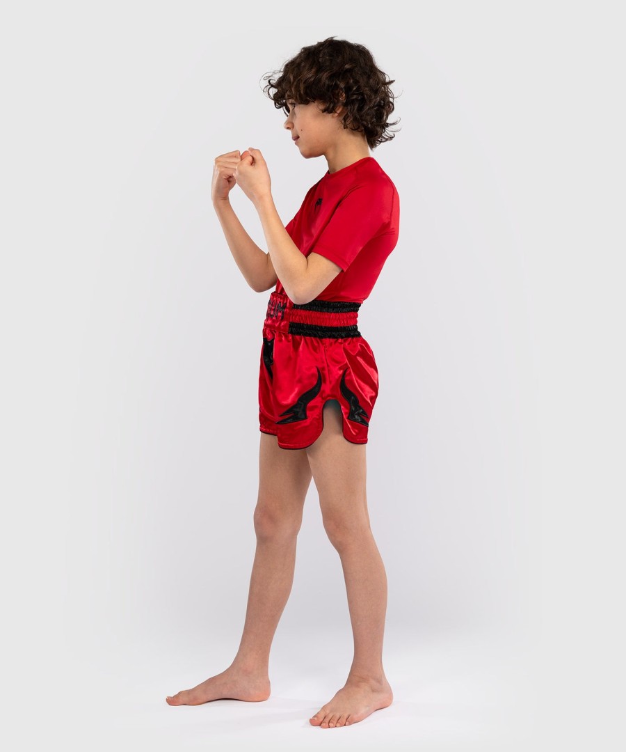 venum inferno thai shorts barn - kirsebærrød