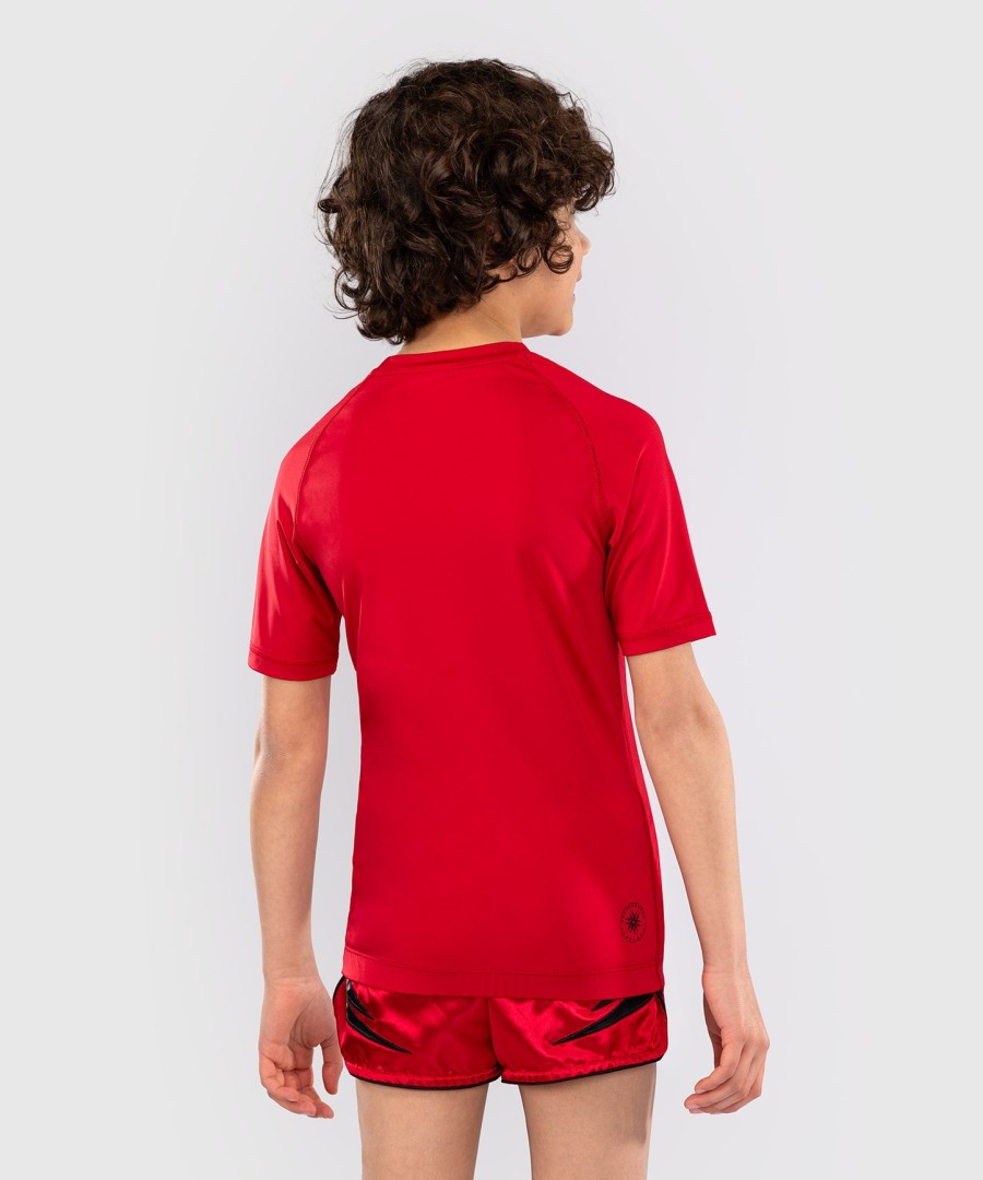 venum contender kids rashguards kortermet - kirsebærrød