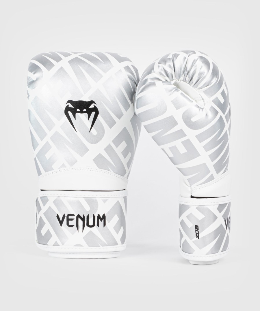 venum contender 1.5 xt boksehansker for barn - hvit-sølv
