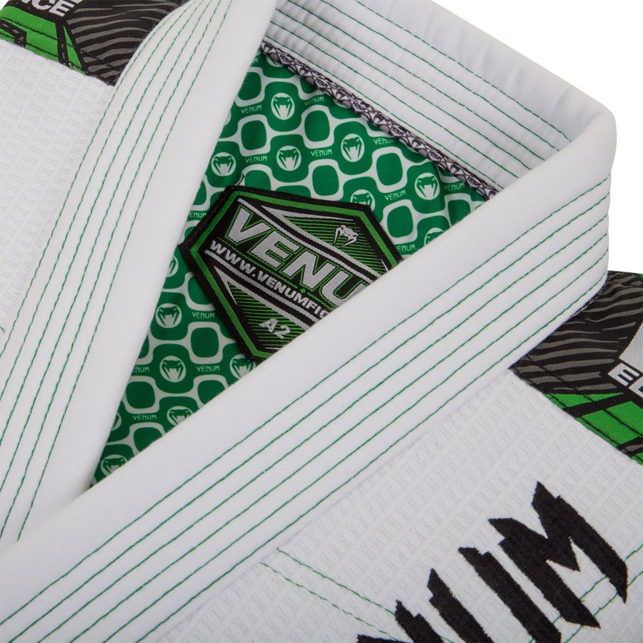 venum elite bjj gi - hvitgrønn