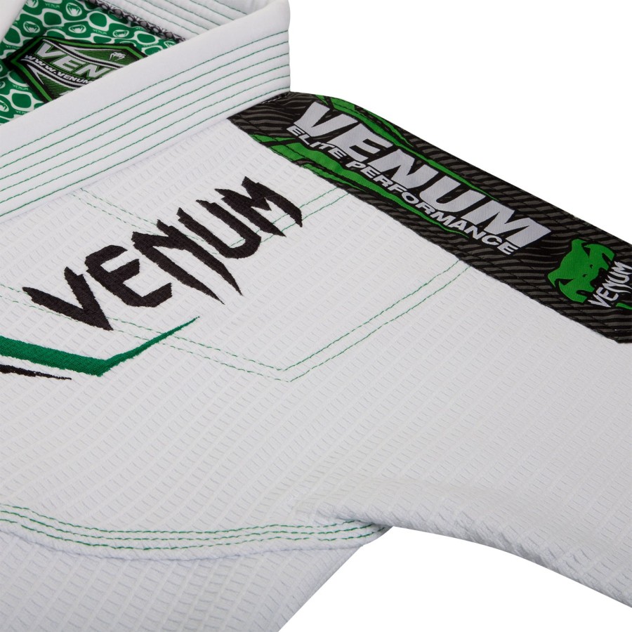 venum elite bjj gi - hvitgrønn