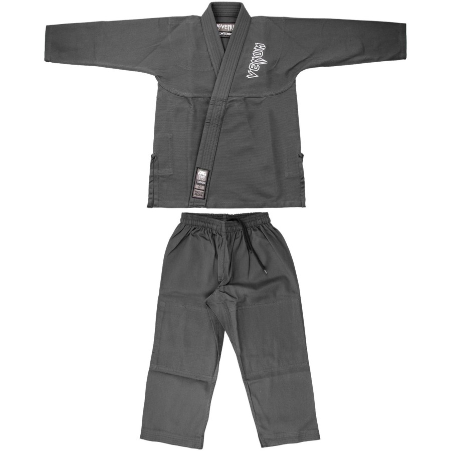 venum contender bjj gi for barn gratis hvitt belte inkludert - grå