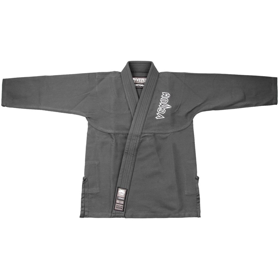 venum contender bjj gi for barn gratis hvitt belte inkludert - grå