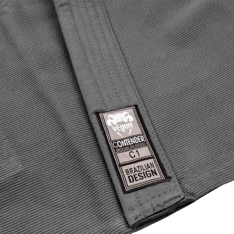 venum contender bjj gi for barn gratis hvitt belte inkludert - grå