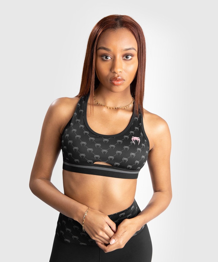 venum monogram sports-bh - svartrosa gull
