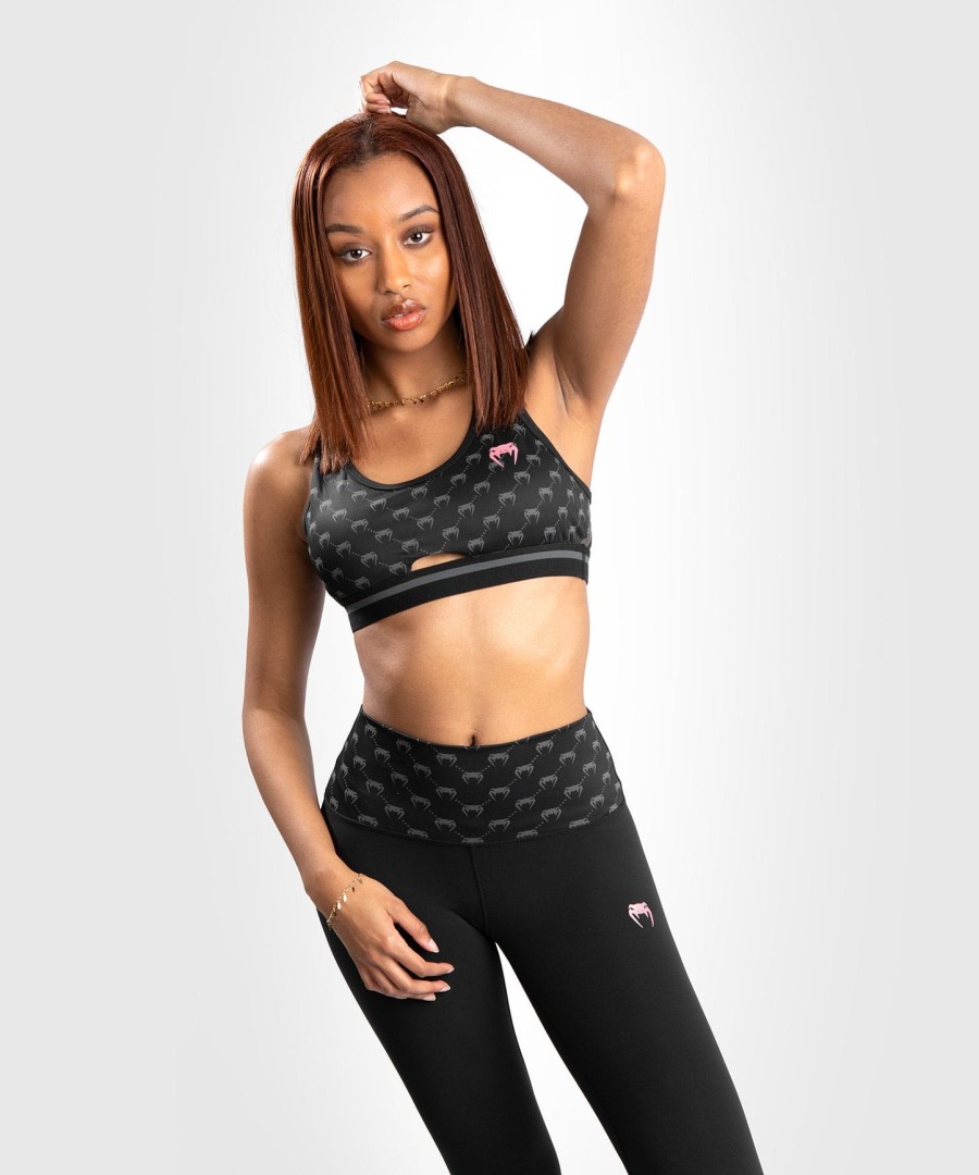 venum monogram sports-bh - svartrosa gull