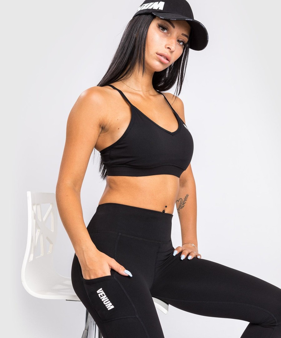 venum essential low impact sports-bh – svart