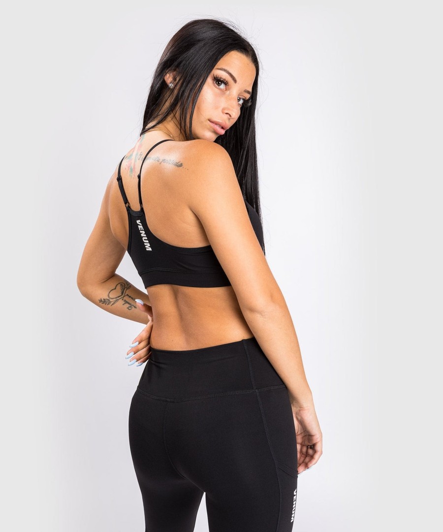 venum essential low impact sports-bh – svart