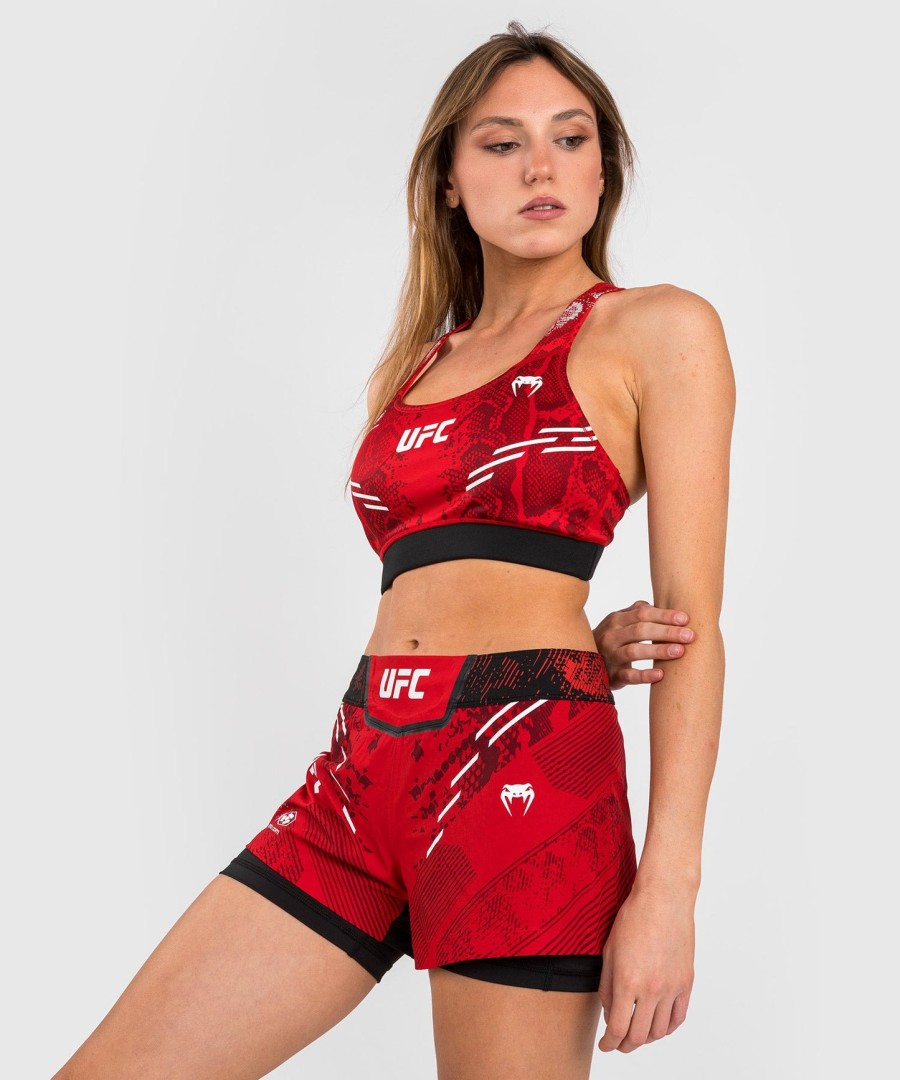 ufc adrenaline av venum authentic fight night sports-bh for kvinner – rød