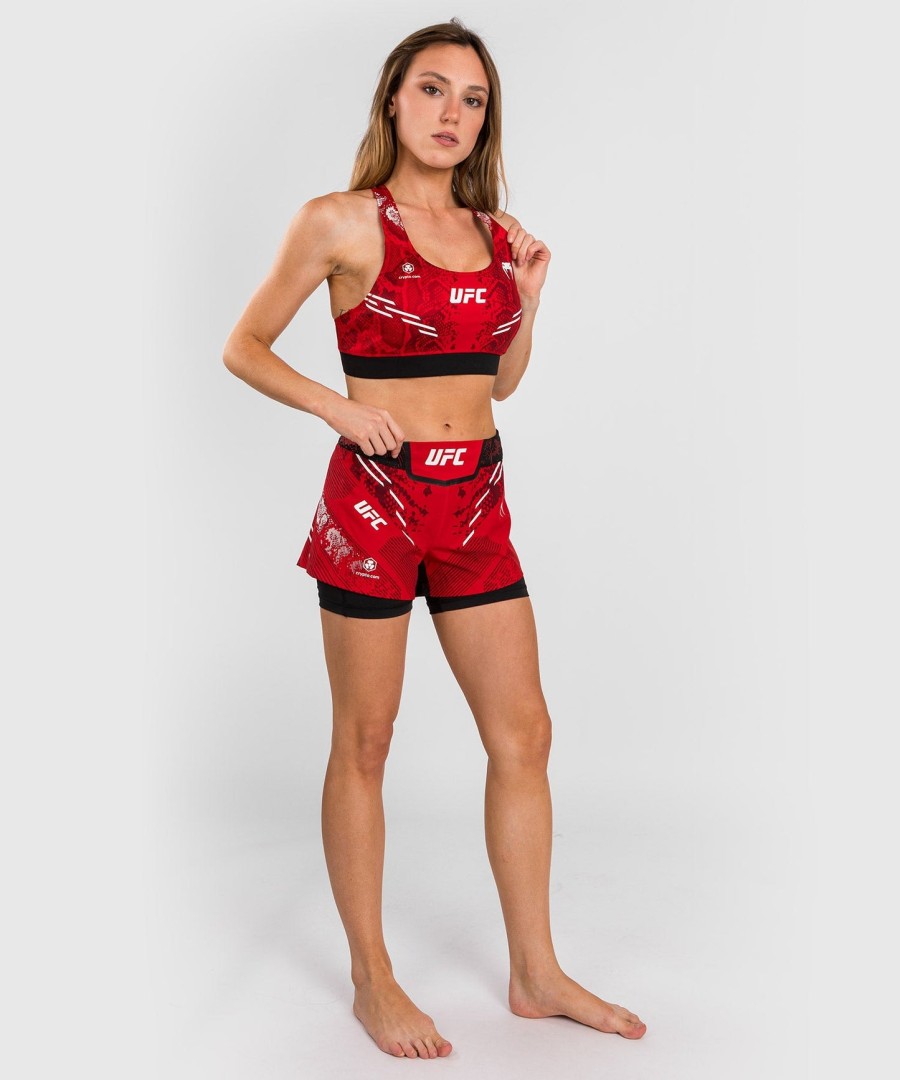 ufc adrenaline av venum authentic fight night sports-bh for kvinner – rød