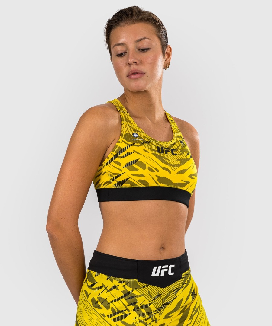 ufc fusion av venum authentic fight night sports-bh for kvinner – gul