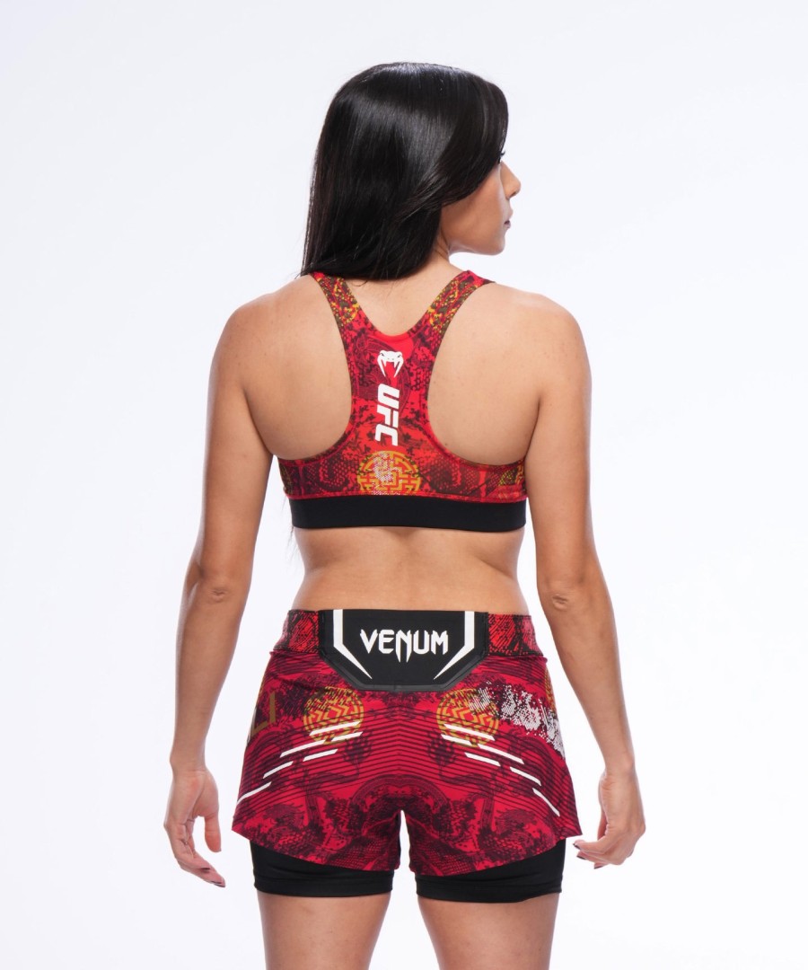 ufc uovertruffen av venum rød zhang weili sports-bh for kvinner