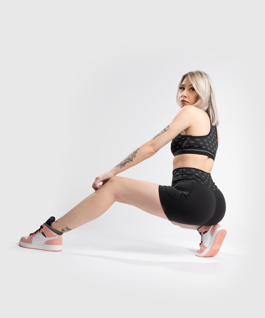 venum monogram kompresjonsshorts – for kvinner – svartrosa gull