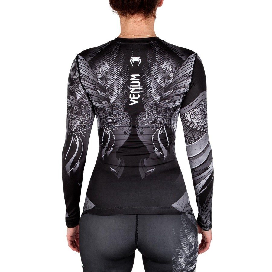 venum phoenix rashguard – lange ermer – svarthvit – for dame
