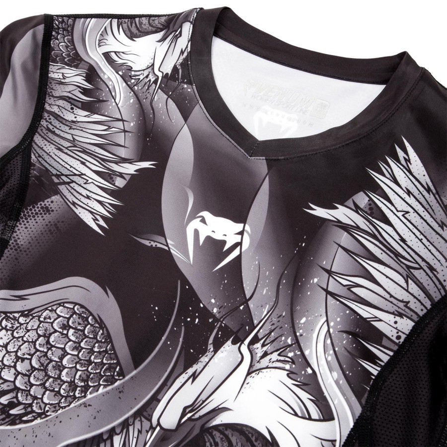 venum phoenix rashguard – lange ermer – svarthvit – for dame