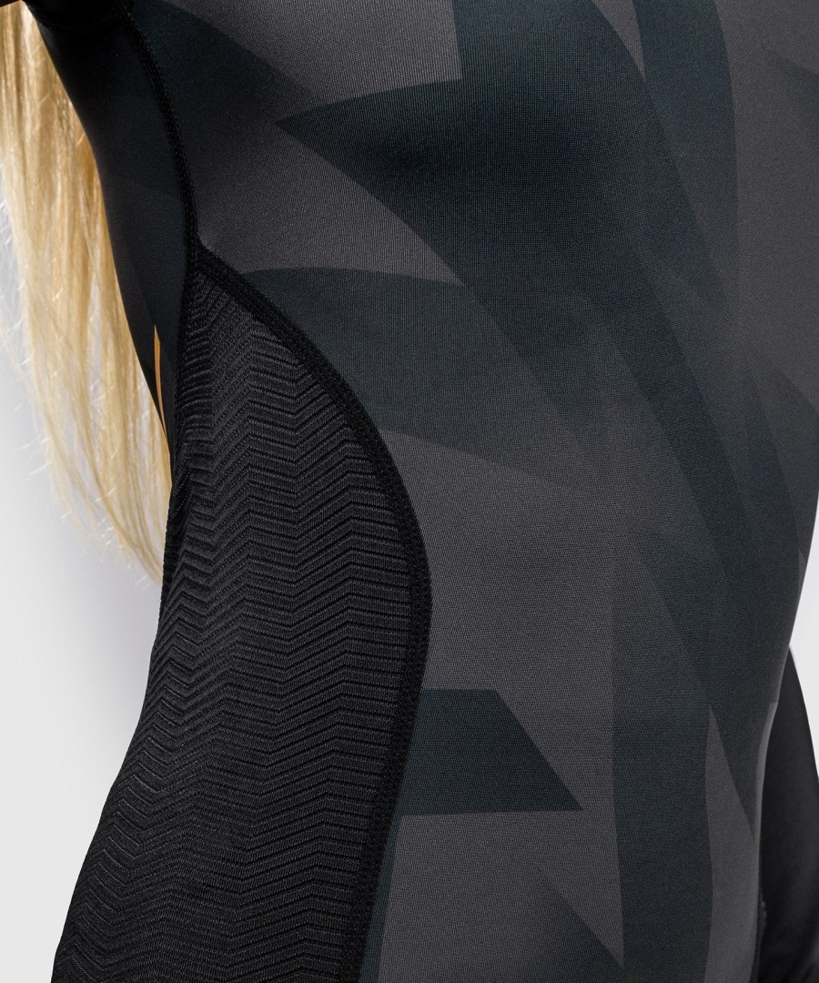 venum razor rashguard – lange ermer – for dame – svartgull