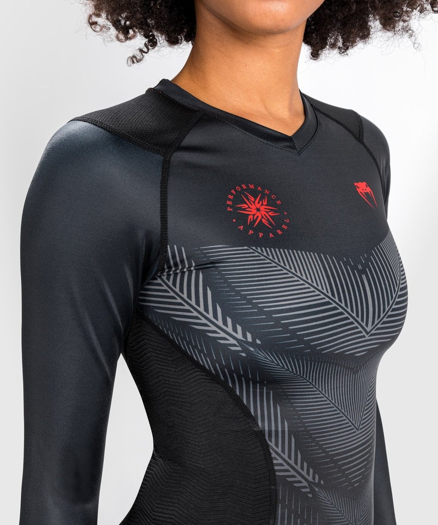 venum phantom rashguard langermet – for dame – svartrød