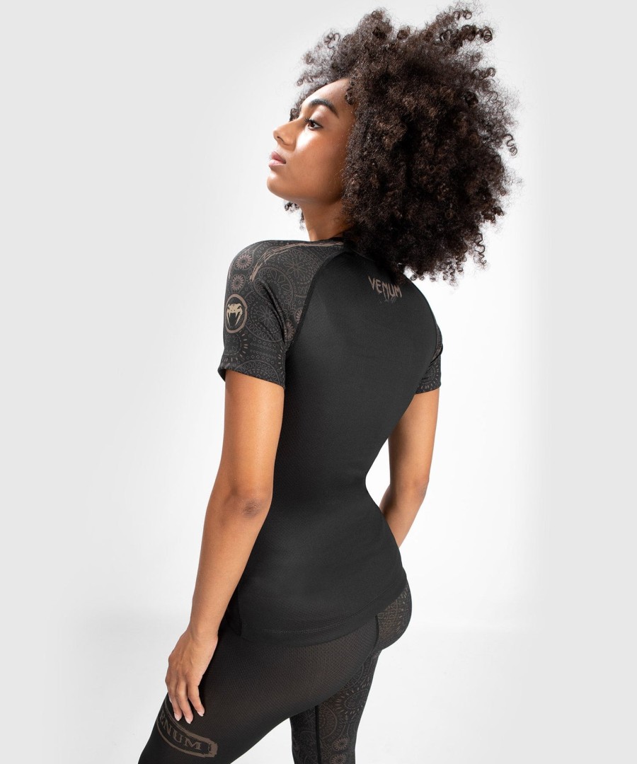 venum dame santa muerte dark side - rashguard kortermet - svartbrun