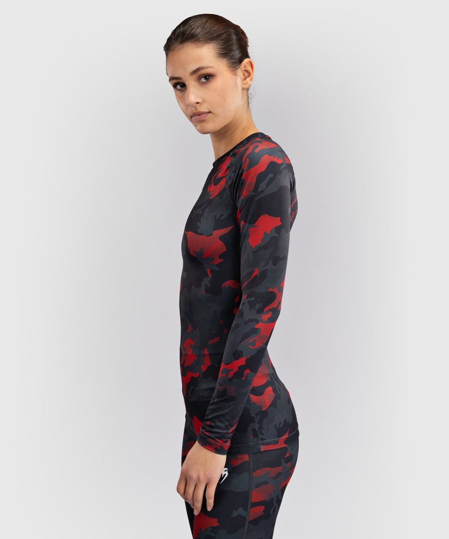venum x sophia rose dame langermet rashguard - urban rød camo