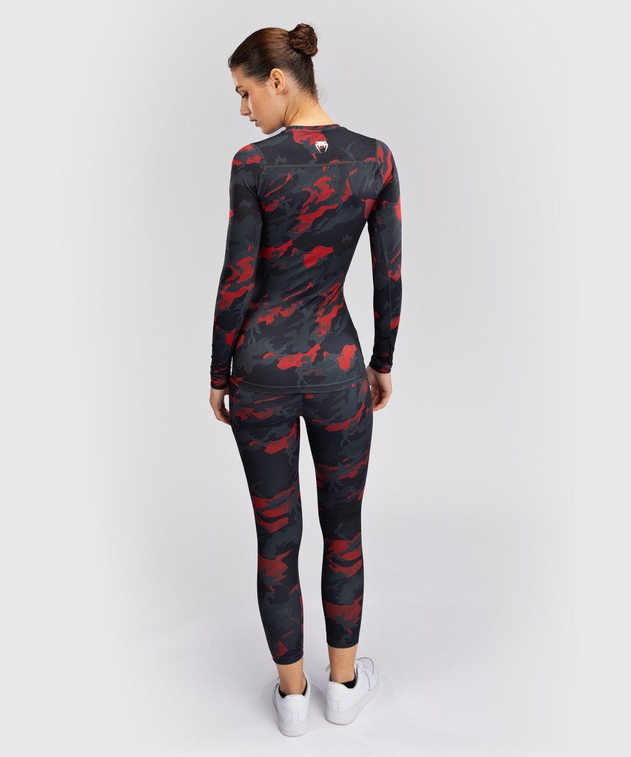 venum x sophia rose dame langermet rashguard - urban rød camo