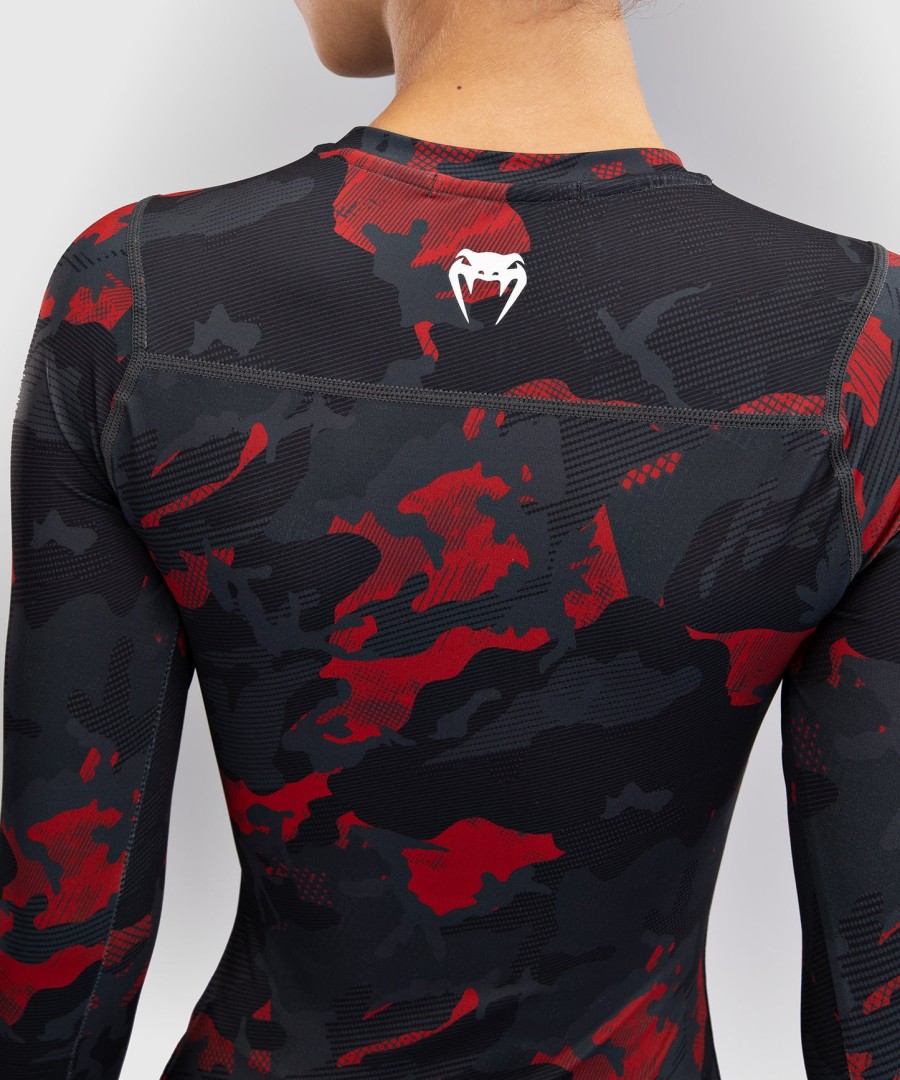 venum x sophia rose dame langermet rashguard - urban rød camo
