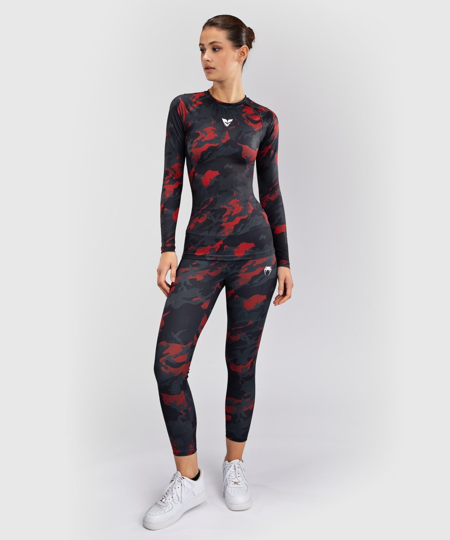 venum x sophia rose dame langermet rashguard - urban rød camo