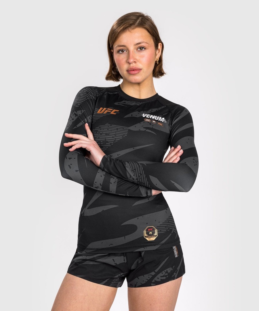 ufc adrenaline av venum fight week dame performance langermet rashguard - urban camo