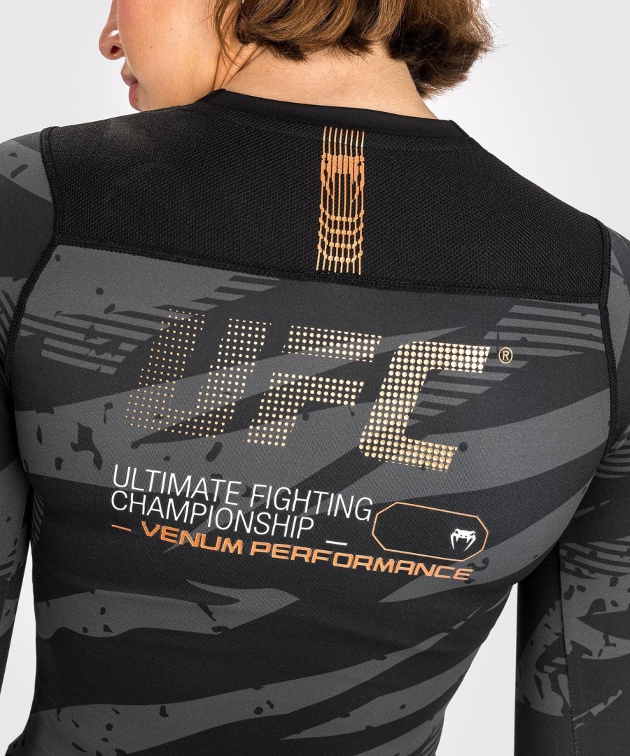 ufc adrenaline av venum fight week dame performance langermet rashguard - urban camo