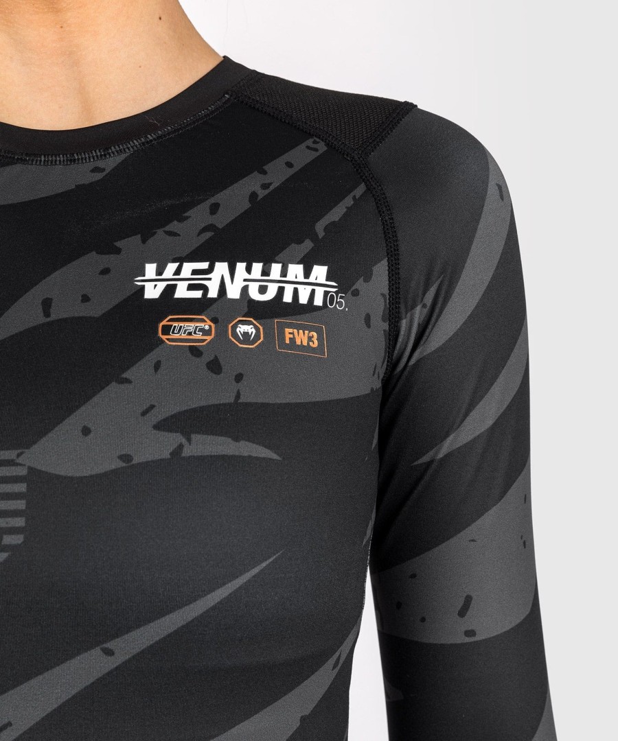 ufc adrenaline av venum fight week dame performance langermet rashguard - urban camo