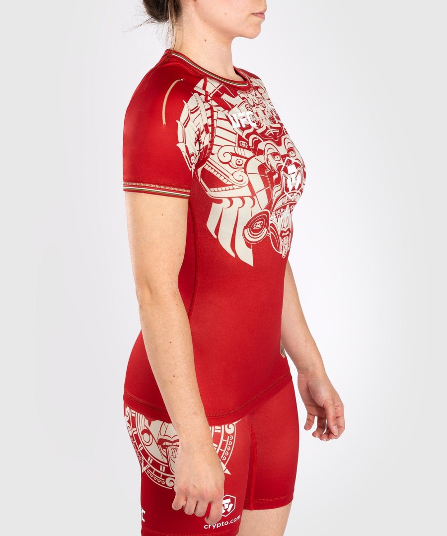 noche ufc av venum authentic fight night dame performance kortermet rashguard - rød