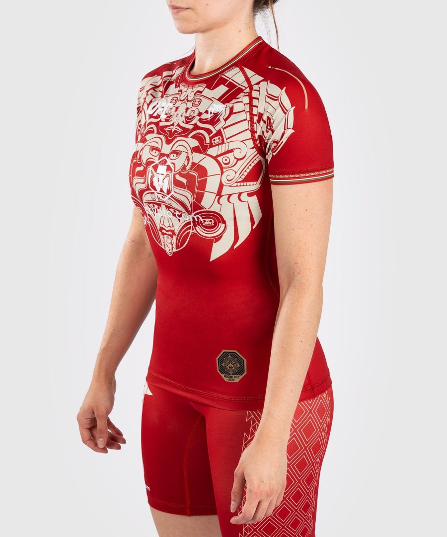 noche ufc av venum authentic fight night dame performance kortermet rashguard - rød