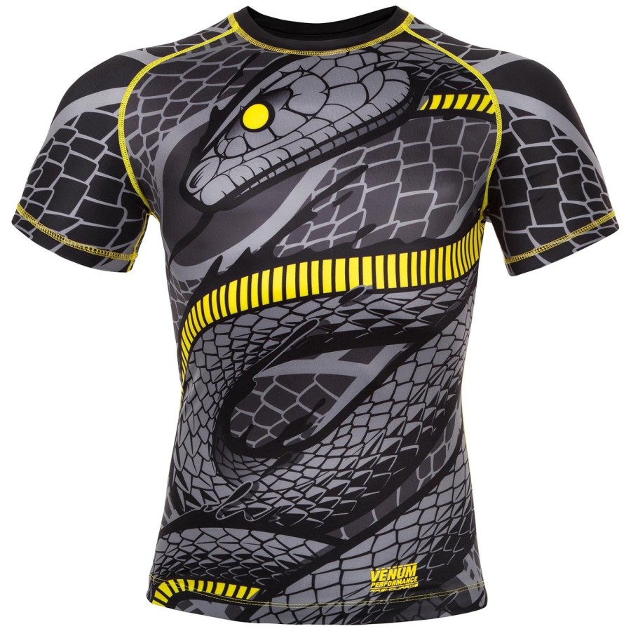venum snaker rashguard - korte ermer - svartgul