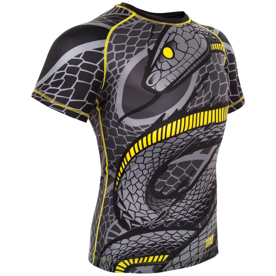 venum snaker rashguard - korte ermer - svartgul