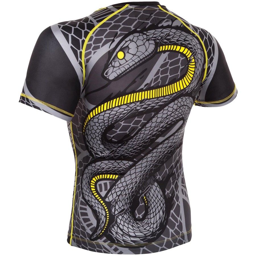 venum snaker rashguard - korte ermer - svartgul