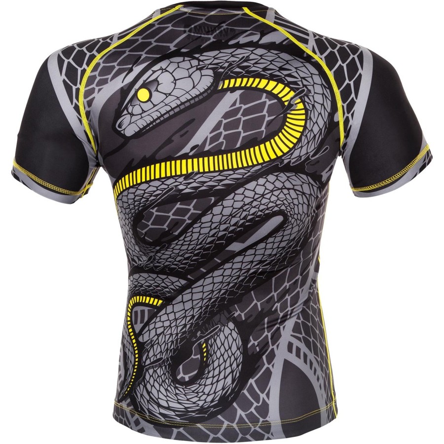 venum snaker rashguard - korte ermer - svartgul