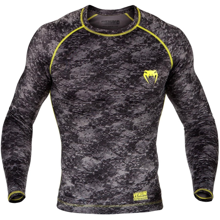 venum tramo rashguard - lange ermer - svartgul