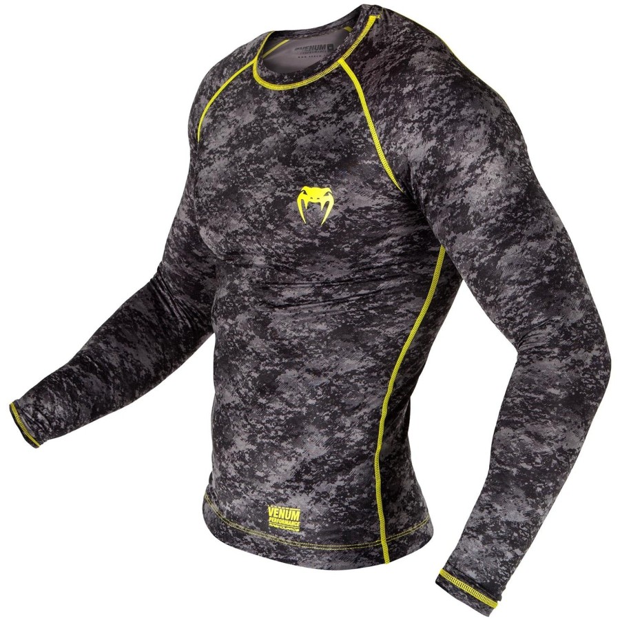 venum tramo rashguard - lange ermer - svartgul