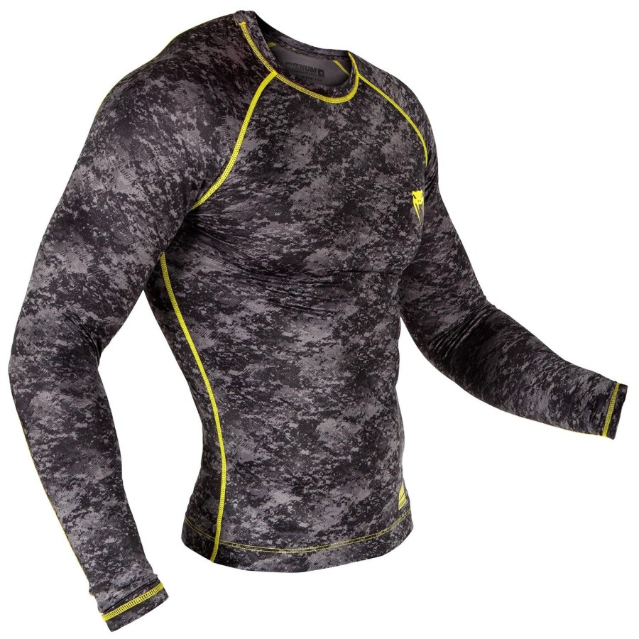 venum tramo rashguard - lange ermer - svartgul